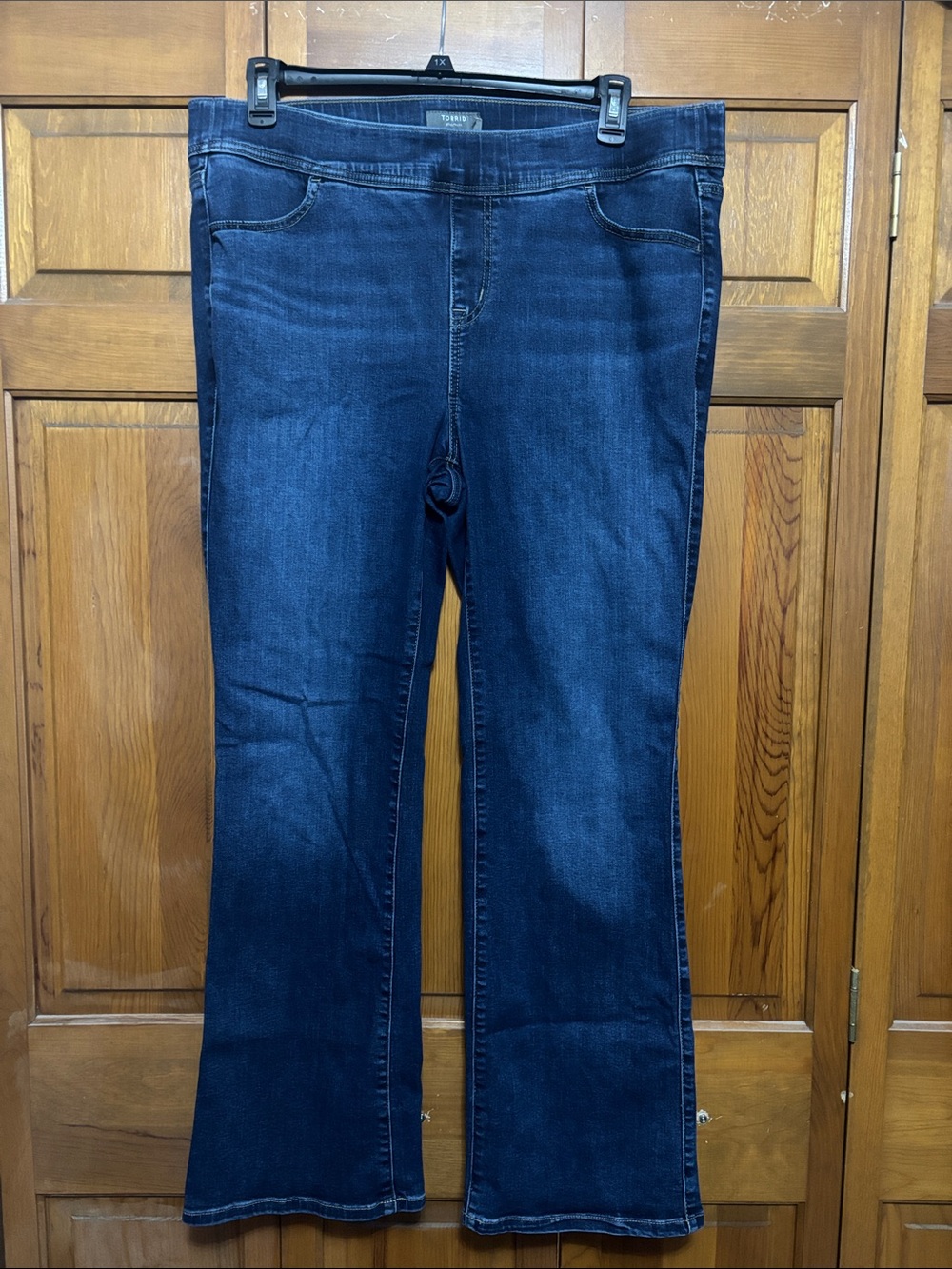 torrid Dark Blue Stretch Flare Jeans
